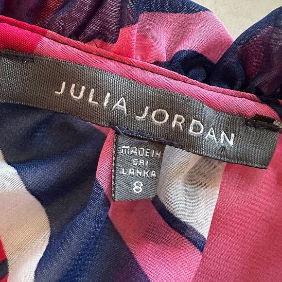 JULIA JORDAN | Women’s Ruffle Tiered Drawstring Waist Midi Dress NEW Stripe 8 - Picture 6 of 16